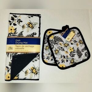 3 Piece Home Collection Bee Wildflower Kitchen Set